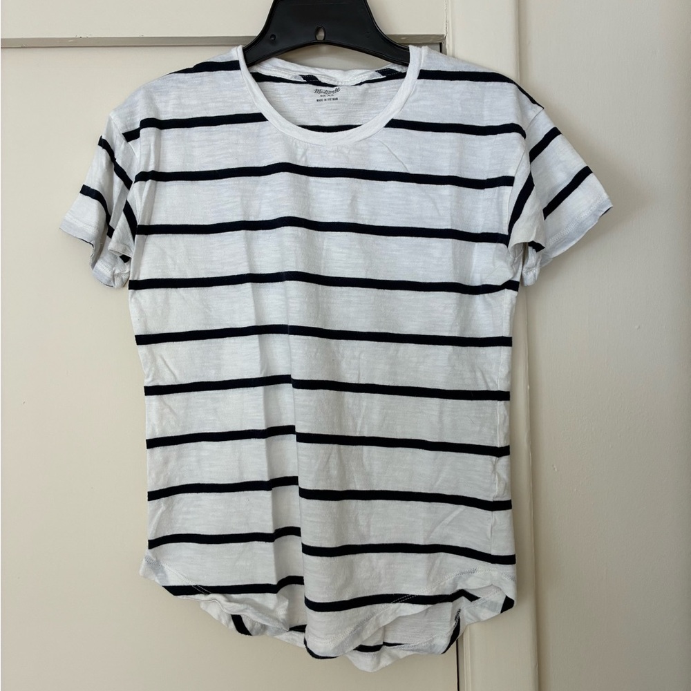 CLASSIC // Black and White Striped Women's Top